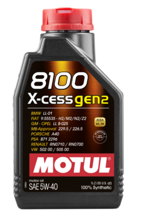 Engine Oil (5W-40) (1 Liter) (X-Cess 8100) (Gen 2)